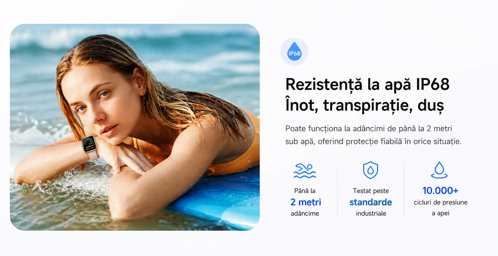 Ceas smart compatibil iPhone și Android, detaliu 6