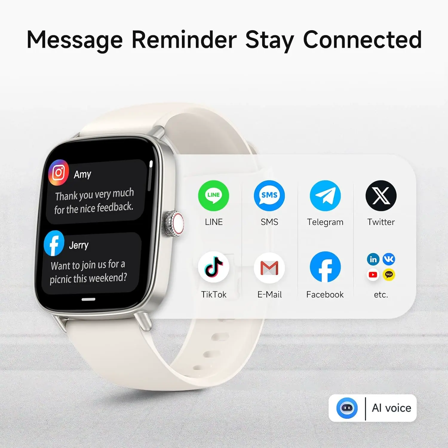 Ceas smart compatibil iPhone și Android, imagine 6